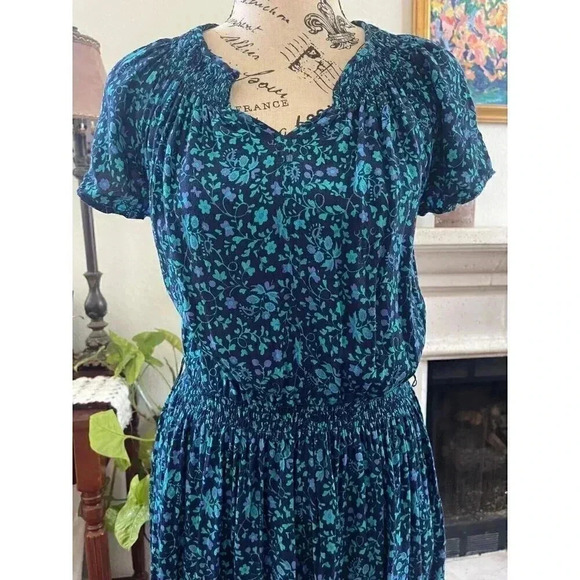 Talbot's Women's Dress Size S Blue Petite‎ Fit And Flare Sundress - Picture 2 of 8